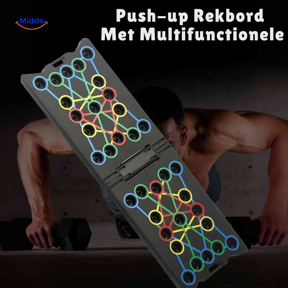 Close-up detail view of the PowerFit push-up board showing grip surface texture.