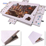 Premium felt puzzle board with integrated storage system for complete organization.