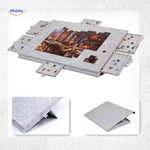 Portable puzzle board with pull-out storage drawers for travel-friendly puzzling.