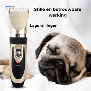 Quiet FurEase dog trimmer with low vibration technology for comfort.