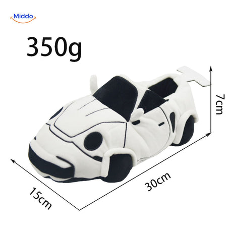 RaceGlide slippers detailed product view highlighting plush comfort design.