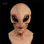 Realistic aging latex mask with detailed facial wrinkles and texture.