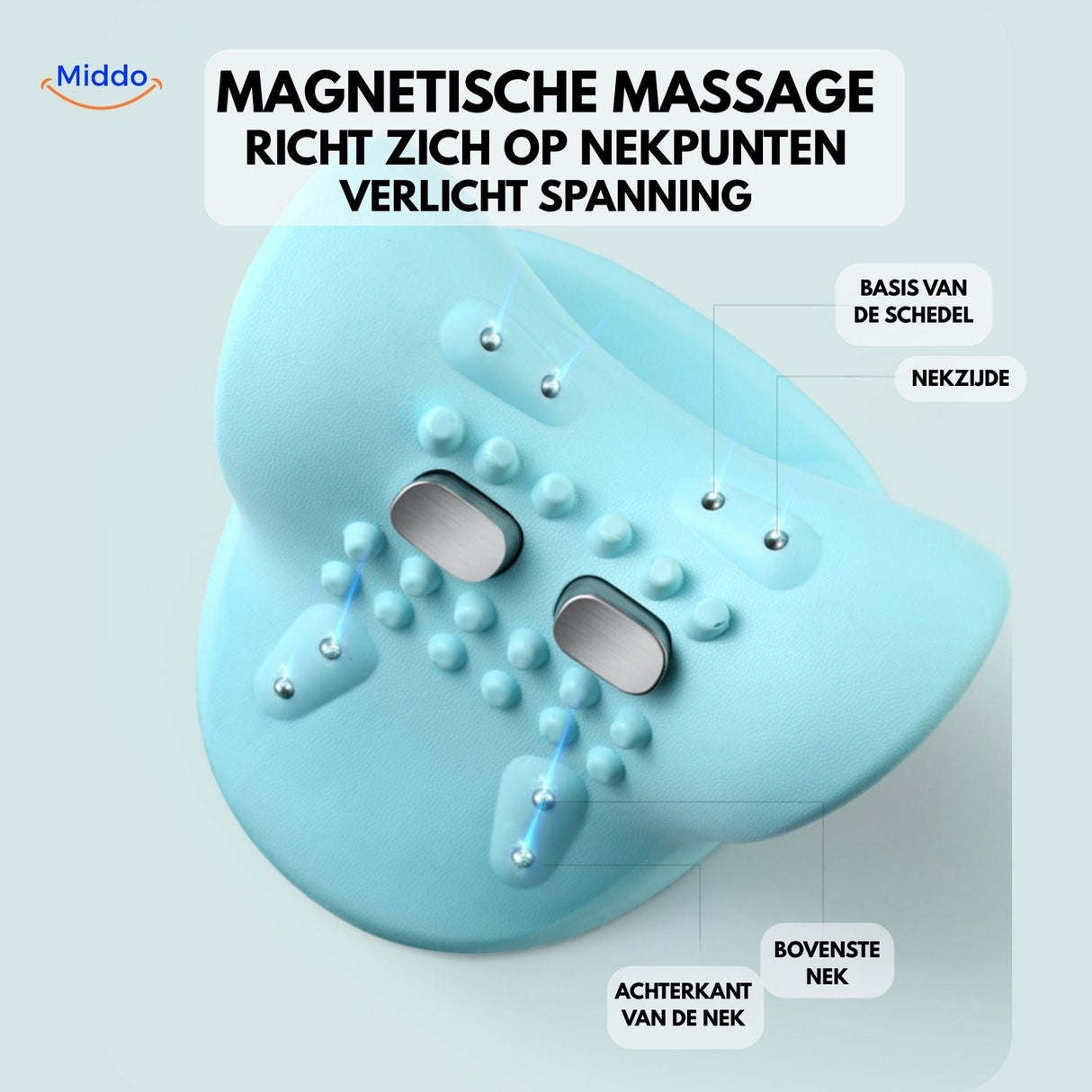 Rechargeable portable neck massage pillow with spa-quality therapy.