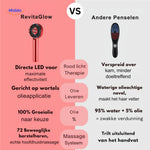 Red light massage comb compared to other scalp massage tools and applicators.