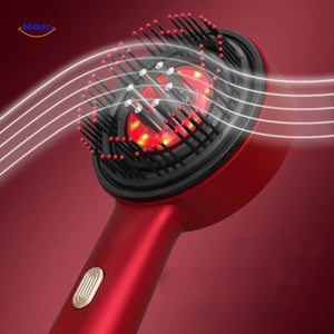 Red light massage comb providing powerful scalp stimulation and therapy.