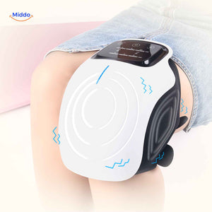 Red light therapy knee massager for inflammation relief and joint recovery.