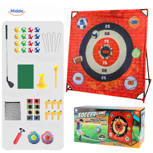 Red target shooting sport game designed for outdoor active play.