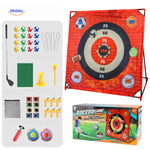 Red target shooting sport game designed for outdoor active play.