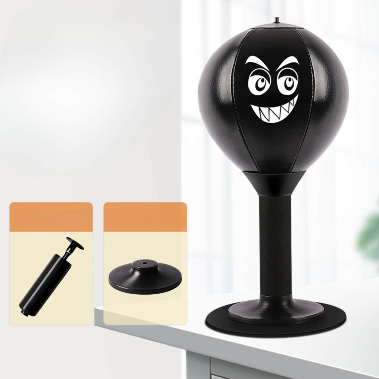 FunPunch reflex boxing ball in black finish.