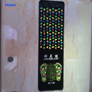 Foot health zones chart on the ReflexoStep acupressure massage mat.