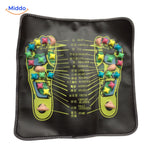 Reflexology chart displaying acupressure zones and corresponding health points.