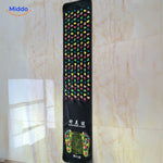 ReflexoStep mat with feet showing stimulation guide and health zone activation.