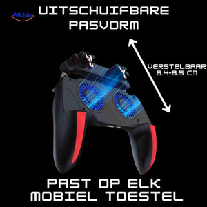 GameFlex H10 gaming controller with retractable phone holder fitting all mobile sizes.