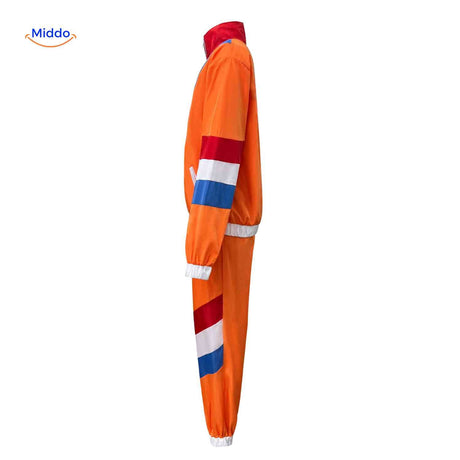 Complete 80s retro tracksuit set with all pieces.