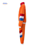 Complete 80s retro tracksuit set with all pieces.