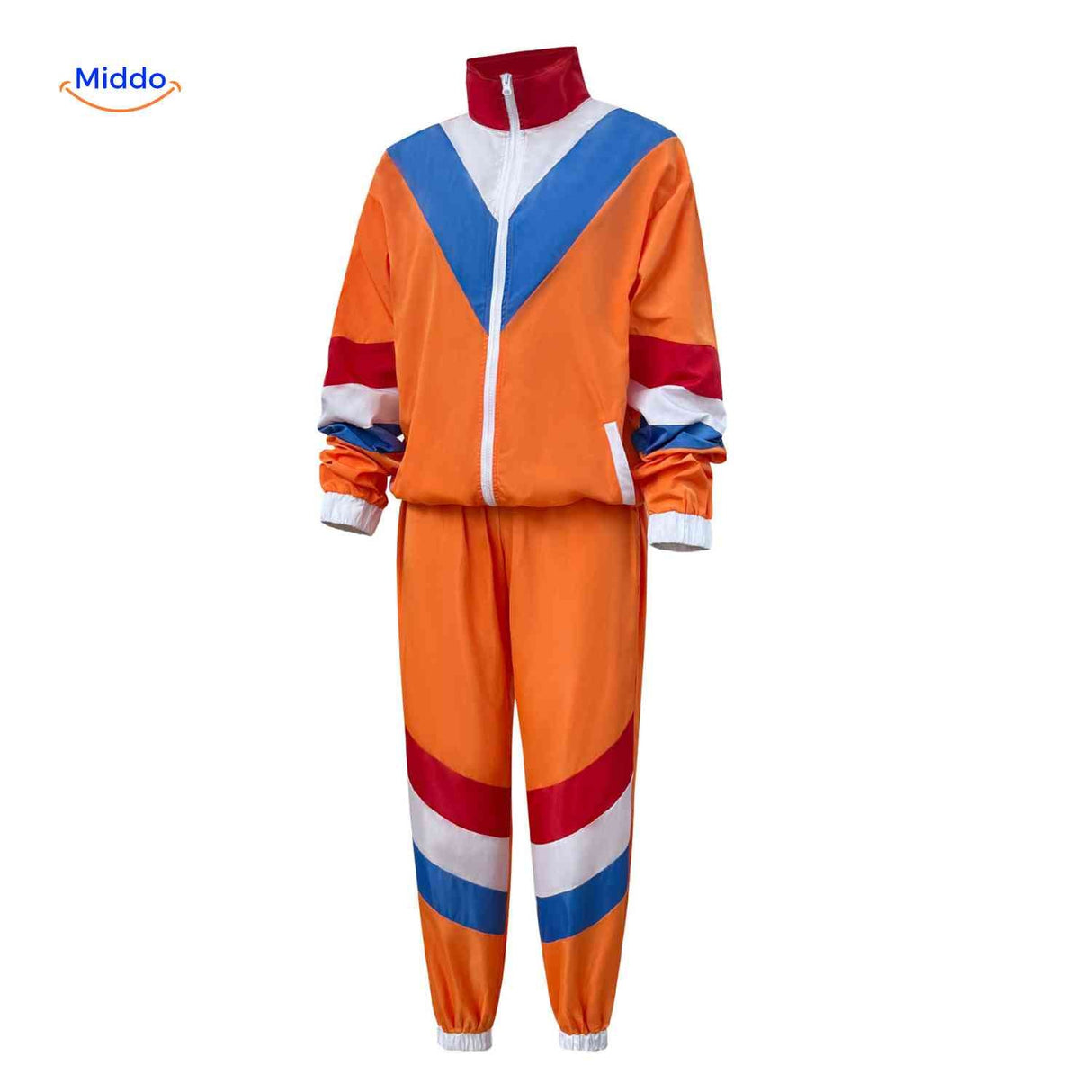 Modern 80s retro tracksuit in contemporary styling.