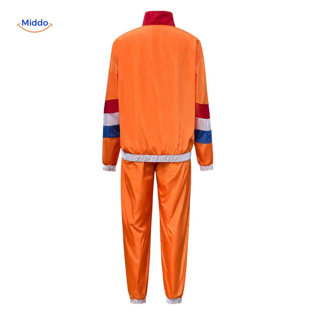 Two-piece retro tracksuit casual style combination.