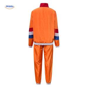 Two-piece retro tracksuit casual style combination.