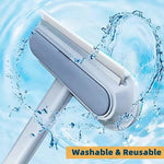 Washable and reusable pet hair remover brush for sustainable home cleaning.