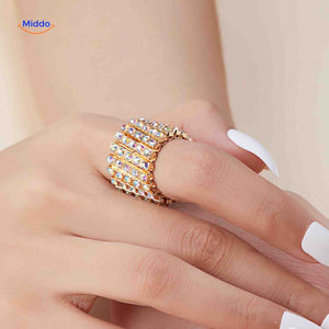 Ring bracelet collection in various colors including gold, silver, and multicolor.