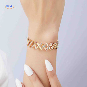 Complete ring and bracelet set in gold, silver, red, and multicolor variations.