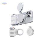 Ring light and mirror combo for perfect selfies and videos.