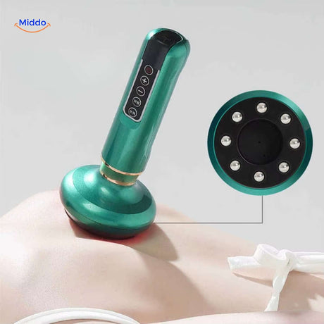 Roller massager with metal ball heads for full-body myofascial care and recovery.