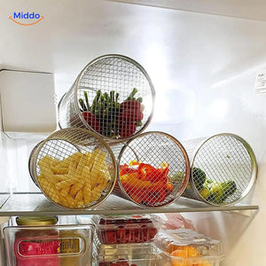 RollingGrill grill basket features premium stainless steel construction for durability.