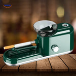 RollMaster electric cigarette machine displayed on a table, ready for use.