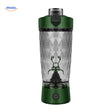 Rose pink shaker bottle with detachable storage pod compartment.