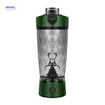 Rose pink shaker bottle with detachable storage pod compartment.