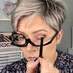 Single-lens rotating makeup glasses designed for precise eyeshadow application.