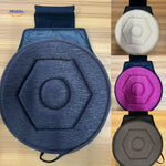 Beige hexagon-patterned rotating seat cushion with style.