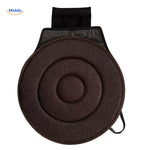 Brown rotating seat cushion for posture and seated wellness.