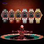 Roulette watch collection shown in casino style