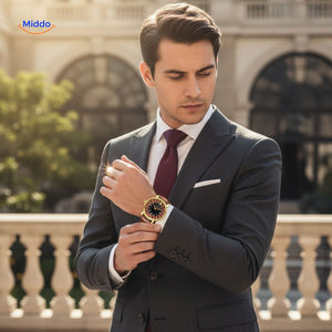 Gold roulette watch with a luxury design