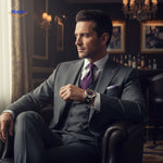 Classic silver men's roulette watch