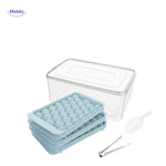 FrostSphere ice mold 33-grid set in blue silicone for round sphere ice production.