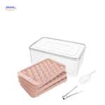 FrostSphere ice mold 33-grid set in pink silicone for round sphere ice production.