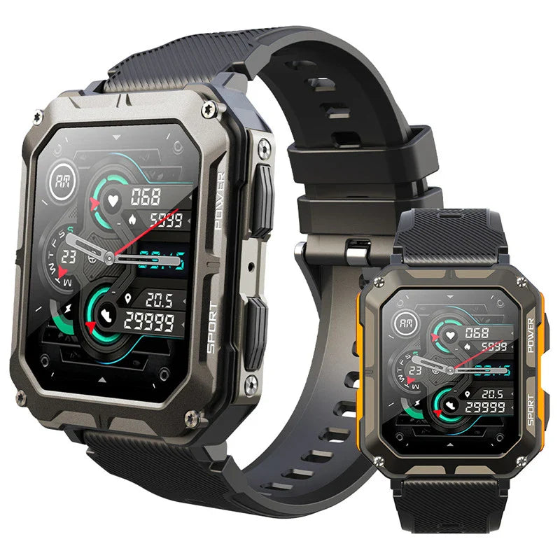 Steellink rugged smartwatch with scratch-resistant stainless steel design.