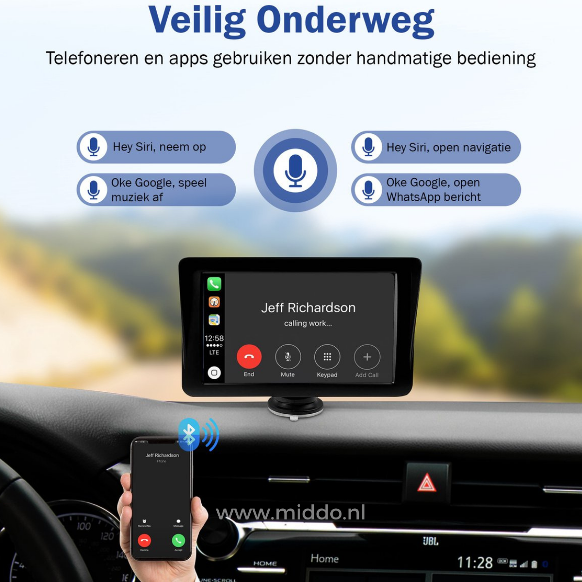 Wireless CarPlay enables safe driving with hands-free navigation and phone control.