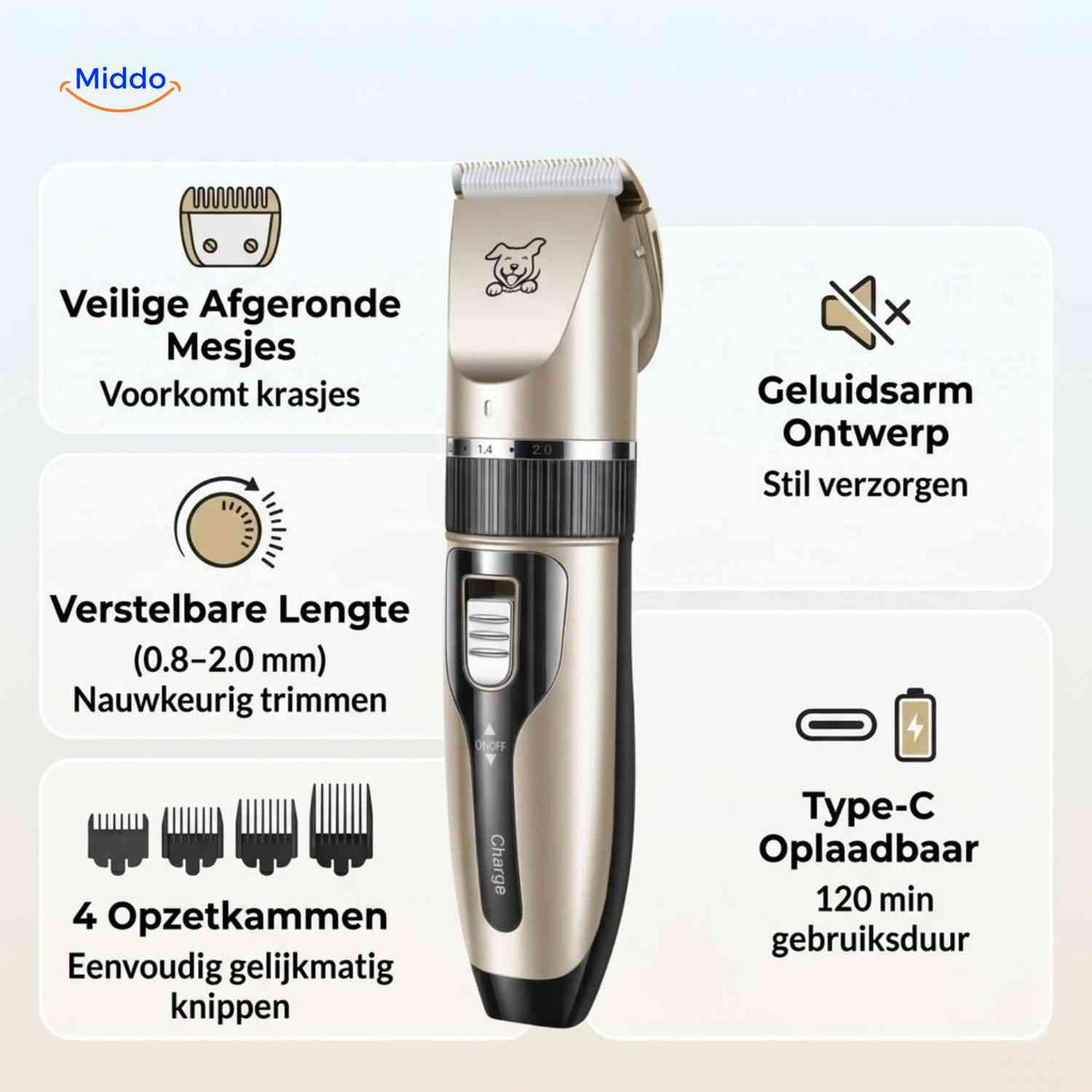 FurEase with safe rounded blades, quiet operation, and USB rechargeable design.