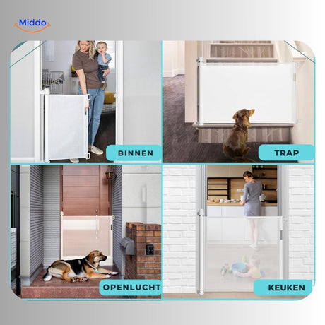 SafeGuard gate locking steps demonstrating secure child-proof operation.