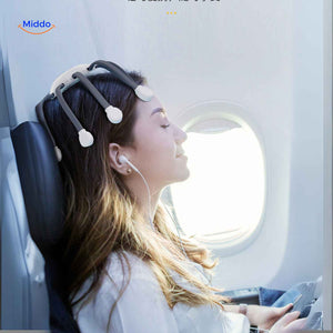 Compact electric scalp massager highlighting its travel-friendly size and lightweight build