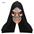 Horror mask with a frightening grin and scary facial expression.