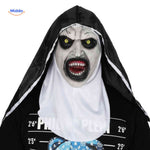 Scary nun mask featuring sharp teeth and screaming expression.