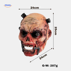 Realistically scary zombie mask delivering authentic Halloween horror effects.
