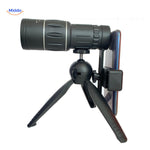 Night vision scope adapter for smartphone photography with tripod mount.