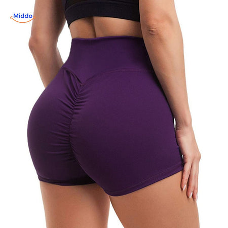 Black seamless shaping shorts with ion fiber technology for invisible shaping and comfort.