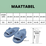 Sharkies shark slippers in light green with cushioned sole and fun design.